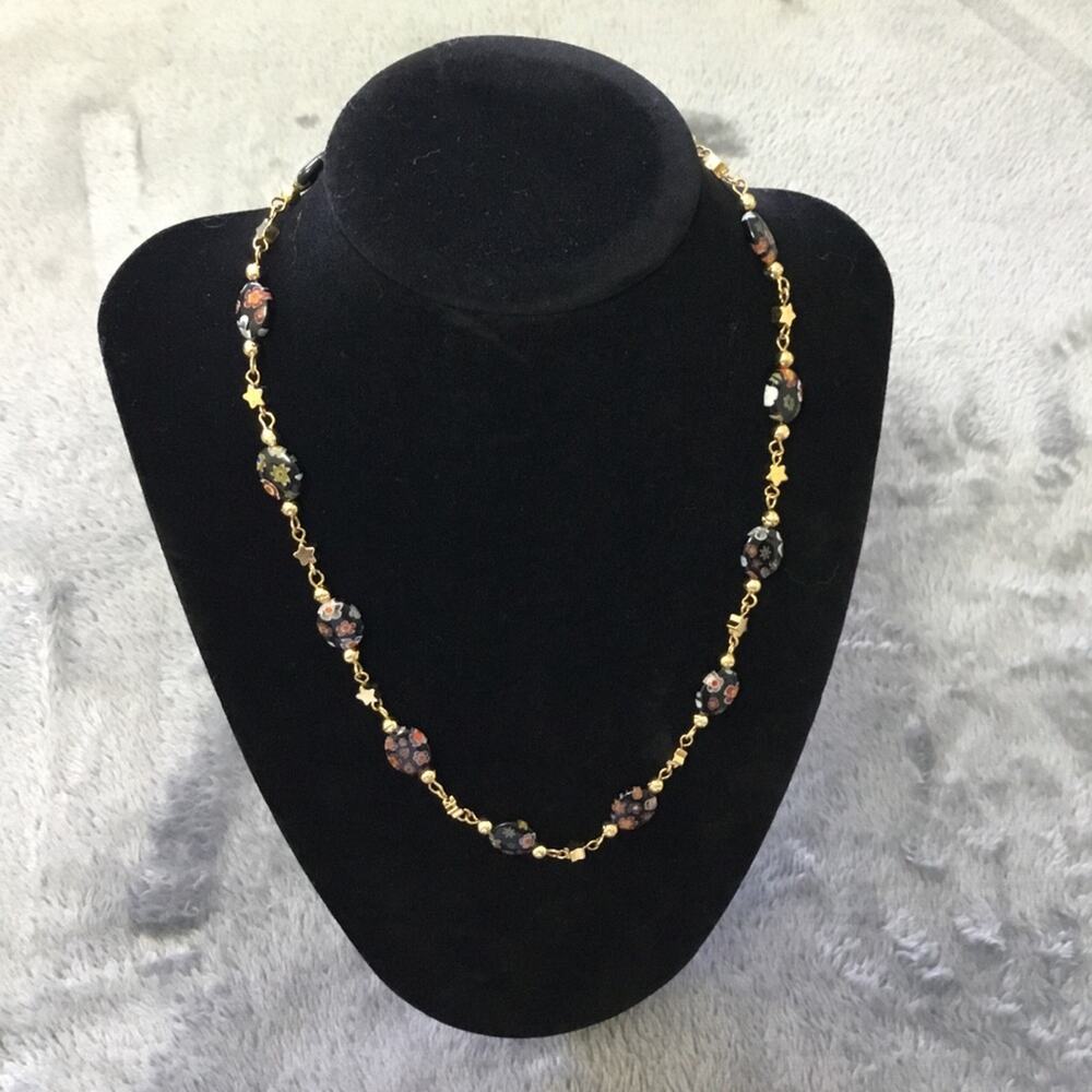 Gold Unique Multi-Bead Necklace - Picture 4 of 6